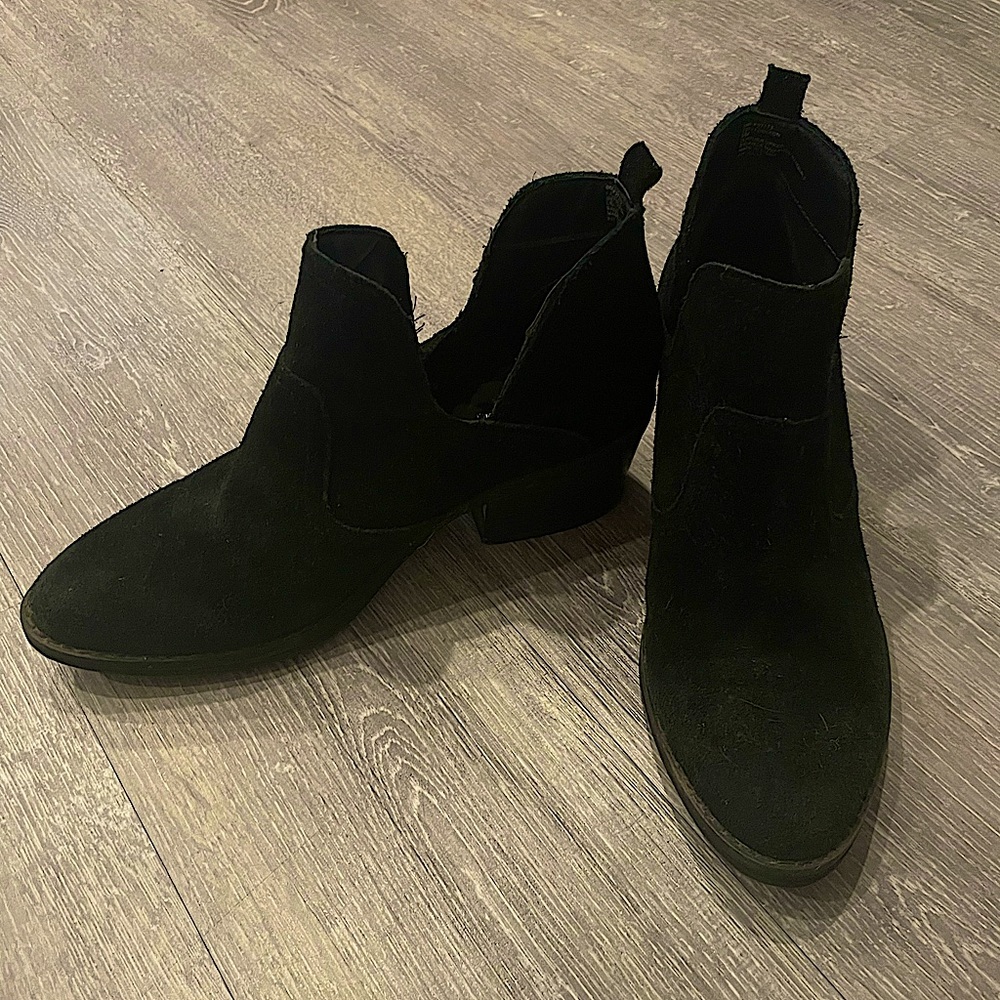 Suede Black Booties